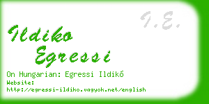 ildiko egressi business card