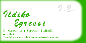 ildiko egressi business card